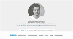 Desktop Screenshot of benjaminwiesrecker.com
